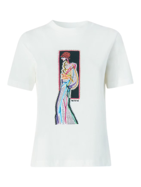 ΓΥΝΑΙΚΕΙΟ T-SHIRT | Λευκό S01MB-PRINT ON WHI XS
