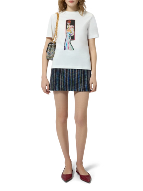 ΓΥΝΑΙΚΕΙΟ T-SHIRT | Λευκό S01MB-PRINT ON WHI XS
