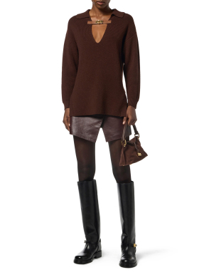 ΓΥΝΑΙΚΕΙΟ ΠΟΥΛΟΒΕΡ | Καφέ Σκούρο IT 44