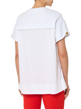 ΓΥΝΑΙΚΕΙΟ T-SHIRT ΜΕ ΑΝΟΙΓΜΑΤΑ | Λευκό IT 44