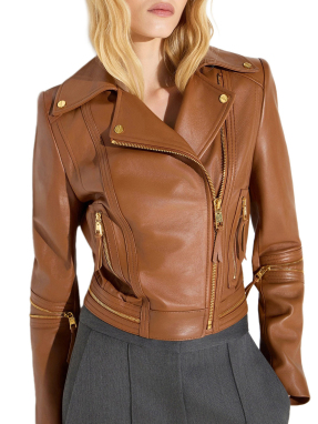 ΓΥΝΑΙΚΕΙΟ ΔΕΡΜΑΤΙΝΟ JACKET | Καφέ IT 44