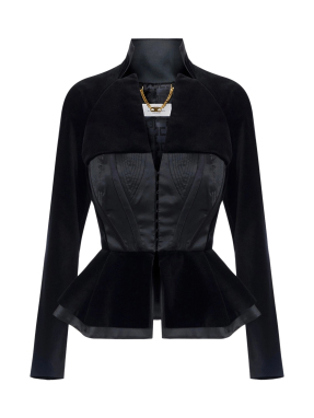 ΓΥΝΑΙΚΕΙΟ VELVET JACKET | Μαύρο IT 44