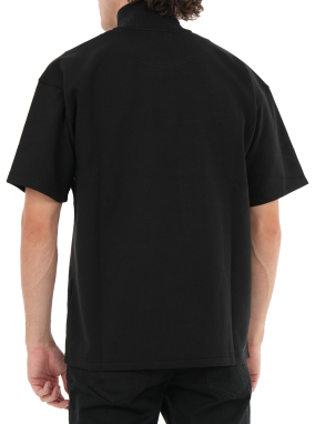 ΑΝΔΡΙΚΟ HALF-ZIP T-SHIRT | Μαύρο L