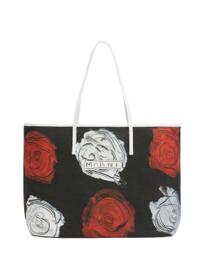 ΓΥΝΑΙΚΕΙΑ ΤΣΑΝΤΑ JANUS ΜΕ ΜΟΤΙΒΟ MERCURY | Ασπρόμαυρο