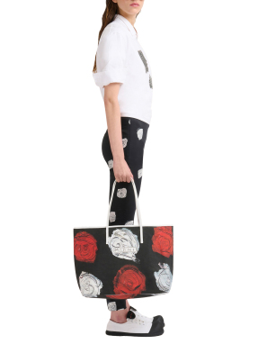 ΓΥΝΑΙΚΕΙΑ ΤΣΑΝΤΑ JANUS ΜΕ ΜΟΤΙΒΟ MERCURY | Ασπρόμαυρο