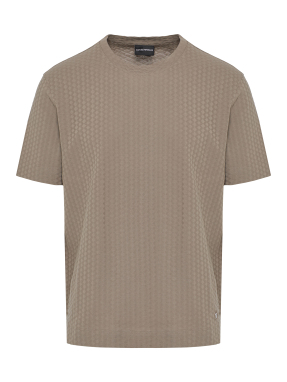 ΑΝΔΡΙΚΟ T-SHIRT JACQUARD | Μπεζ XL