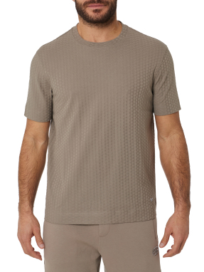 ΑΝΔΡΙΚΟ T-SHIRT JACQUARD | Μπεζ XL