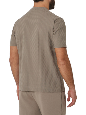 ΑΝΔΡΙΚΟ T-SHIRT JACQUARD | Μπεζ XL