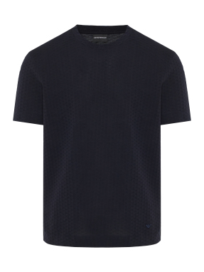 ΑΝΔΡΙΚΟ T-SHIRT JACQUARD | Μπλε M