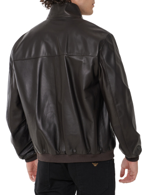 ΑΝΔΡΙΚΟ ΔΕΡΜΑΤΙΝΟ JACKET | Καφέ Σκούρο IT 54