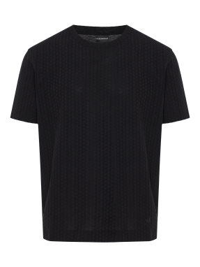 ΑΝΔΡΙΚΟ T-SHIRT JACQUARD | Μαύρο ΧL