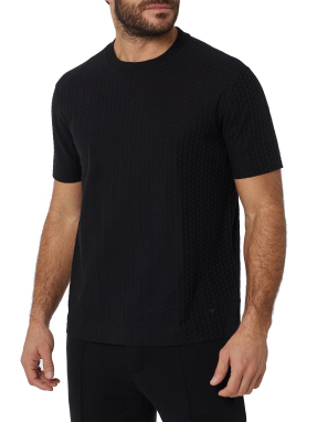 ΑΝΔΡΙΚΟ T-SHIRT JACQUARD | Μαύρο ΧL