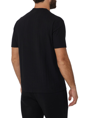 ΑΝΔΡΙΚΟ T-SHIRT JACQUARD | Μαύρο XL