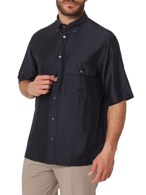 ΑΝΔΡΙΚΟ ΚΟΝΤΟΜΑΝΙΚΟ ΠΟΥΚΑΜΙΣΟ | Μπλε Σκούρο L