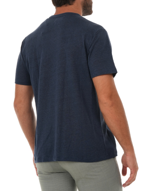 ΑΝΔΡΙΚΟ ΛΙΝΟ T-SHIRT ECSTASEA | Μπλε Σκούρο 00119L XL