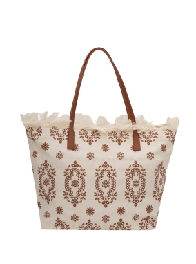 ΤΣΑΝΤΑ ΩΜΟΥ CITY BAG FRINGE | Εκρού