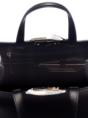 ΓΥΝΑΙΚΕΙΑ ΔΕΡΜΑΤΙΝΗ ΤΣΑΝΤΑ ΧΕΙΡΟΣ SERENA LA PETITE | Μαύρο