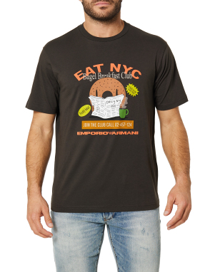 ΑΝΔΡΙΚΟ T-SHIRT ΜΕ ΤΥΠΩΜΑ | Καφέ Σκούρο M