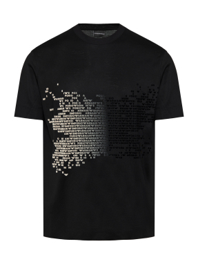 ΑΝΔΡΙΚΟ T-SHIRT ΜΕ ΣΧΕΔΙΟ | Μαύρο S