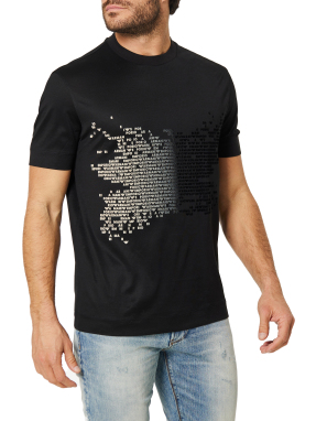ΑΝΔΡΙΚΟ T-SHIRT ΜΕ ΣΧΕΔΙΟ | Μαύρο S