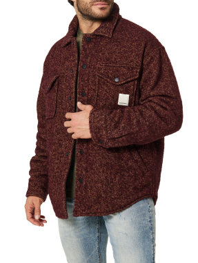 ΑΝΔΡΙΚΟ ΜΑΛΛΙΝΟ JACKET | Κόκκινο L