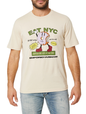 ΑΝΔΡΙΚΟ T-SHIRT ΜΕ ΤΥΠΩΜΑ | Εκρού M