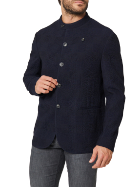 ΑΝΔΡΙΚΟ JACKET ΜΕ ΚΟΥΜΠΙΑ | Μπλε Σκούρο IT 54