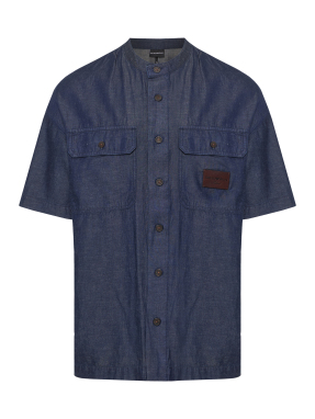 ΑΝΔΡΙΚΟ ΚΟΝΤΟΜΑΝΙΚΟ ΠΟΥΚΑΜΙΣΟ | Μπλε Σκούρο L