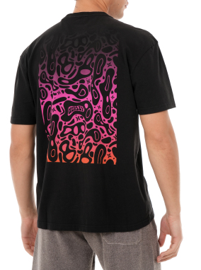 ΑΝΔΡΙΚΟ T-SHIRT BUBBLE BACK PRINT | Μαύρο M