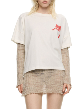 ΓΥΝΑΙΚΕΙΟ T-SHIRT | Εκρού S