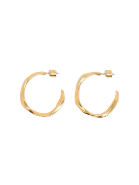 ΓΥΝΑΙΚΕΙΑ ΣΚΟΥΛΑΡΙΚΙΑ UNEVEN HOOP | Χρυσό ONE SIZE