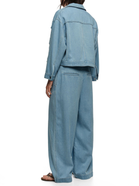 ΓΥΝΑΙΚΕΙΟ DENIM ΠΟΥΚΑΜΙΣΟ | Γαλάζιο S