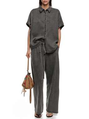 ΓΥΝΑΙΚΕΙΟ DENIM ΠΟΥΚΑΜΙΣΟ | Μαύρο M