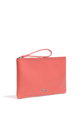 ΓΥΝΑΙΚΕΙΟ ΔΕΡΜΑΤΙΝΟ POUCH | Κοραλί