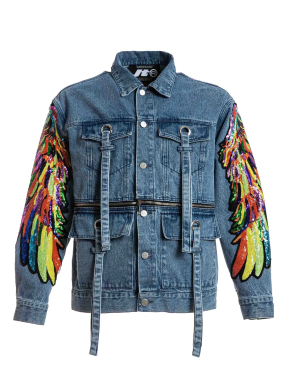 UNISEX DENIM JACKET | Μπλε Σκούρο M