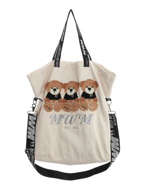 ΓΥΝΑΙΚΕΙΑ DENIM ΤΣΑΝΤΑ ΩΜΟΥ TOTE | Εκρού