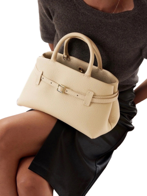 ΓΥΝΑΙΚΕΙΑ ΔΕΡΜΑΤΙΝΗ ΤΣΑΝΤΑ ΧΕΙΡΟΣ LE CAMBON 25 | Εκρού