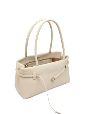 ΓΥΝΑΙΚΕΙΑ ΔΕΡΜΑΤΙΝΗ ΤΣΑΝΤΑ ΩΜΟΥ EAST WEST LE CAMBON | Εκρού