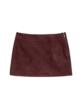ΜΙΝΙ SUEDE ΦΟΥΣΤΑ MELODY | Μπορντό MAHOGANY EU 40
