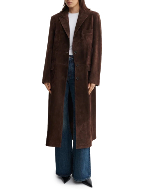 ΓΥΝΑΙΚΕΙΟ SUEDE ΠΑΛΤΟ ALISSA | Καφέ EU 38