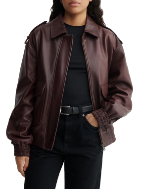 ΓΥΝΑΙΚΕΙΟ ΔΕΡΜΑΤΙΝΟ JACKET ASTRA | Μπορντό EU 40