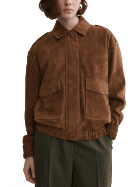 ΓΥΝΑΙΚΕΙΟ SUEDE JACKET HALTI | Καφέ EU 36