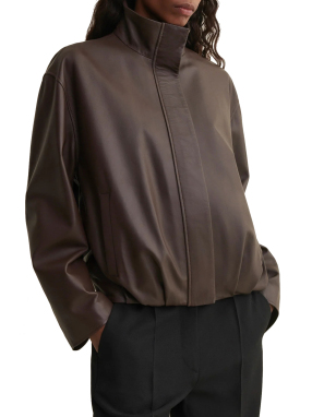 ΓΥΝΑΙΚΕΙΟ ΔΕΡΜΑΤΙΝΟ JACKET DAHILA | Καφέ EU 36