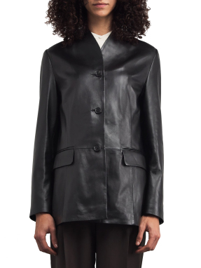 ΓΥΝΑΙΚΕΙΟ ΔΕΡΜΑΤΙΝΟ JACKET JUNO | Μαύρο EU 38