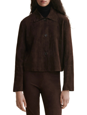 ΓΥΝΑΙΚΕΙΟ SUEDE JACKET EMY | Καφέ MUD BROWN EU 40