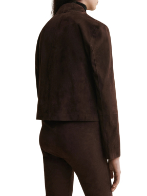 ΓΥΝΑΙΚΕΙΟ SUEDE JACKET EMY | Καφέ MUD BROWN EU 40
