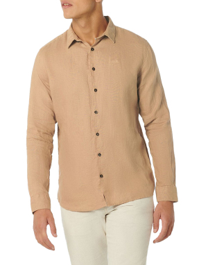 ΑΝΔΡΙΚΟ ΛΙΝΟ ΠΟΥΚΑΜΙΣΟ | Καφέ L