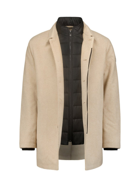 ΑΝΔΡΙΚΟ ΜΑΛΛΙΝΟ ΠΑΛΤΟ ΜΕ ΕΠΕΝΔΥΣΗ | Μπεζ XL