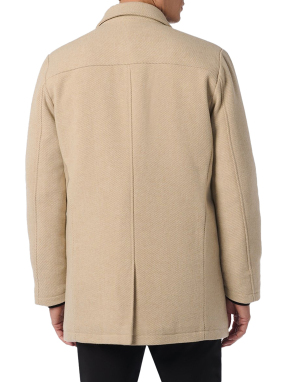 ΑΝΔΡΙΚΟ ΜΑΛΛΙΝΟ ΠΑΛΤΟ ΜΕ ΕΠΕΝΔΥΣΗ | Μπεζ XL