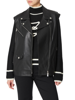 ΓΥΝΑΙΚΕΙΟ FAUX LEATHER ΓΙΛΕΚΟ | Μαύρο IT 42